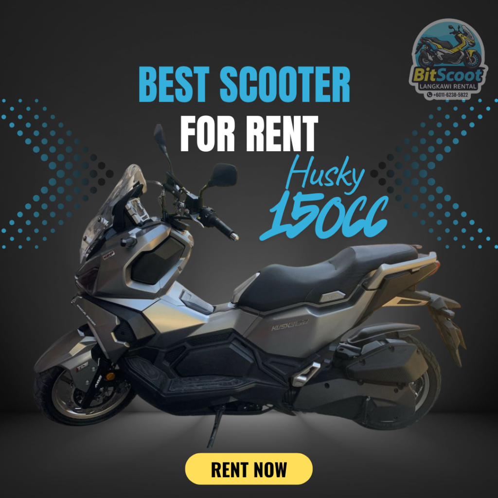 Husky 150 scrambler motorcycle rental in Langkawi Malaysia